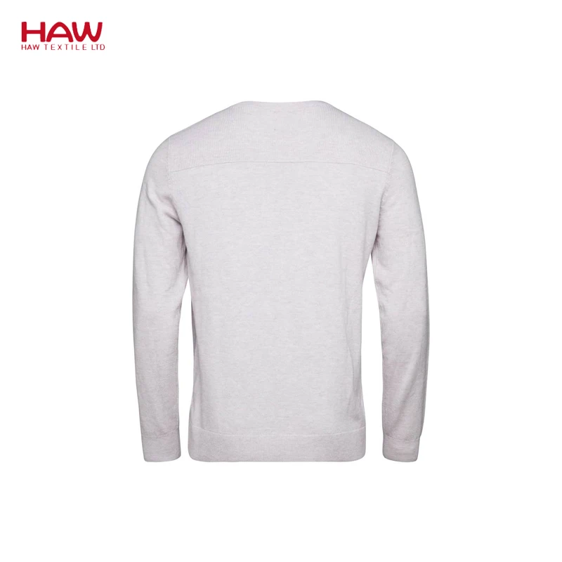 
Long Sleeve Casual Solid Wool Cashmere Pullover Knitted Men Sweater 