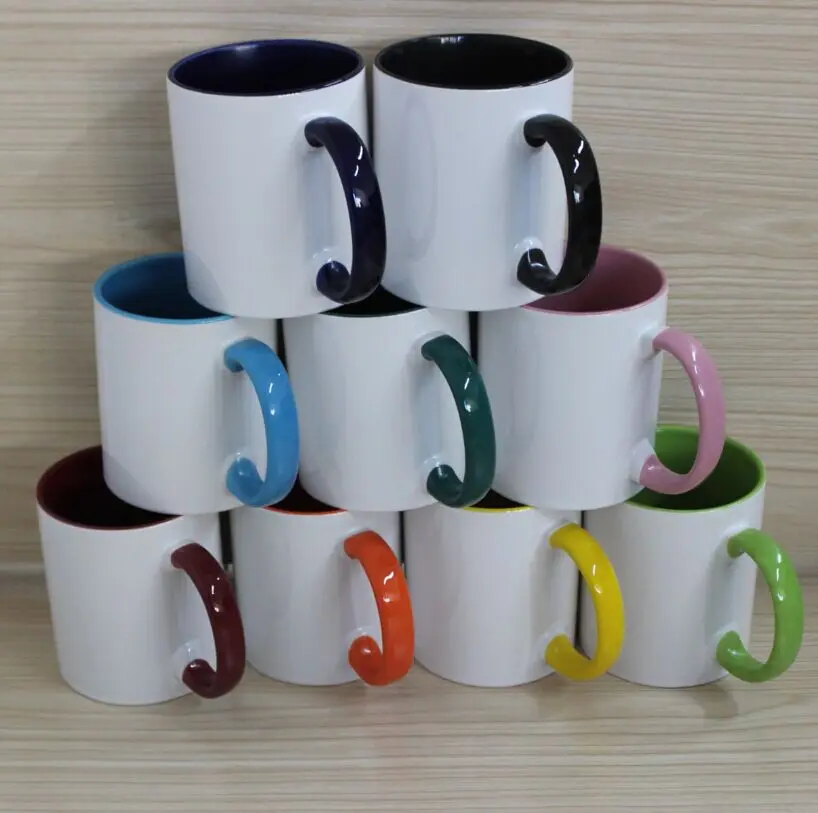 

inner colored outside white sublimation mug ceramic