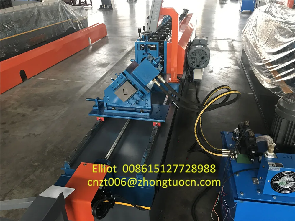 Metal U Channel Guide Rail Making Machine - Easy To Operate Steel ...