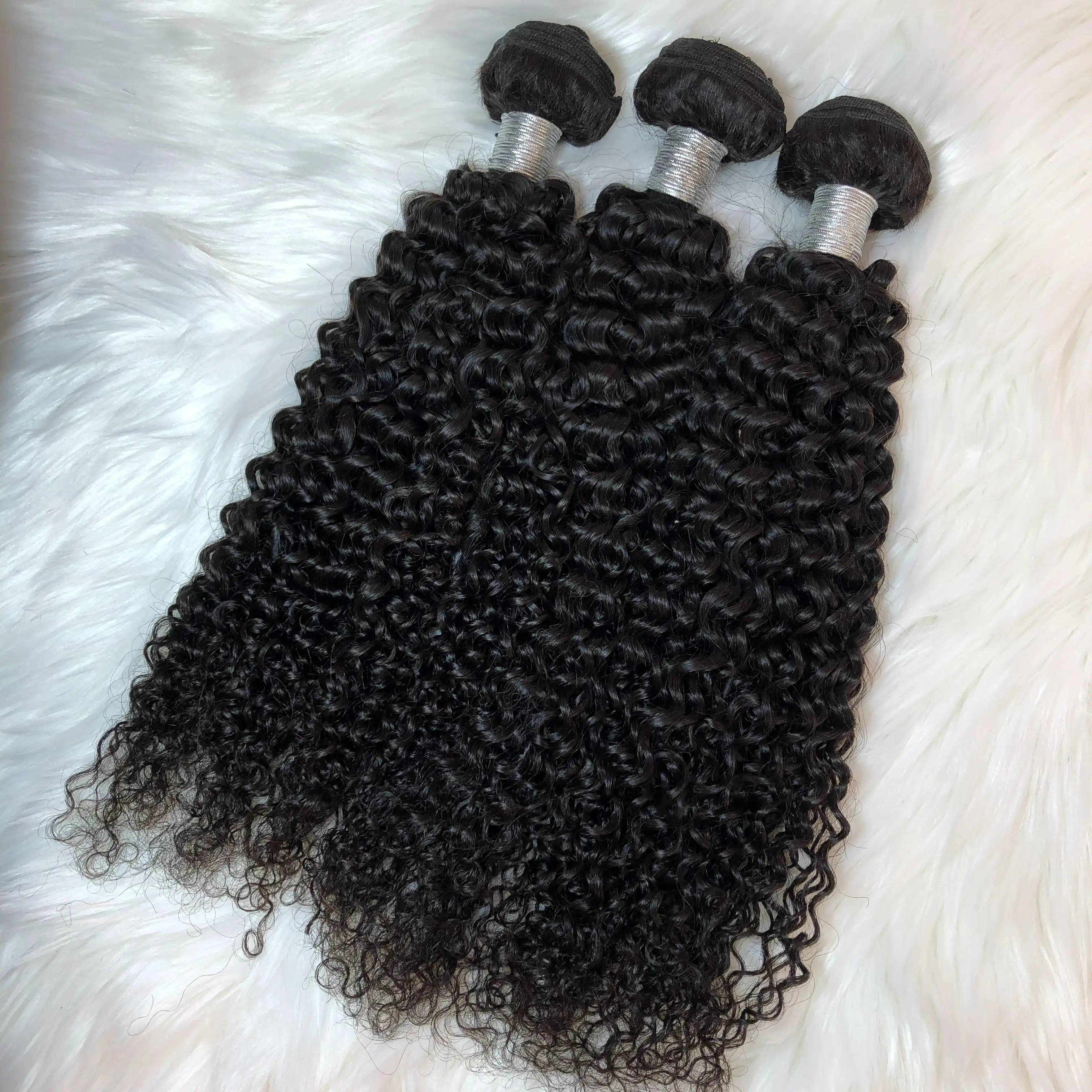 

Raw Virgin Cuticle Aligned Hair Human Hair Extension High Quality Hair Jerry Curly Bundle, Natural color