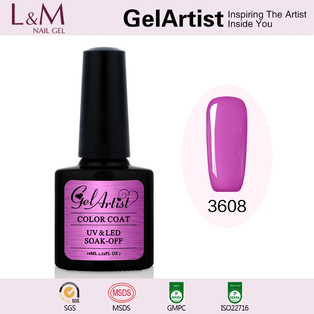 

GelArtist brand Professional Soak Off uv gel polish, 128 colors