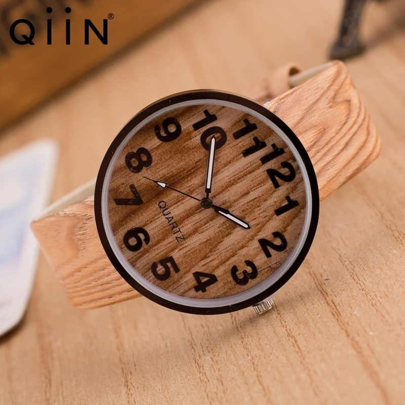 New wholesale women fashion wooded watch fashion quartz watch QU0708
