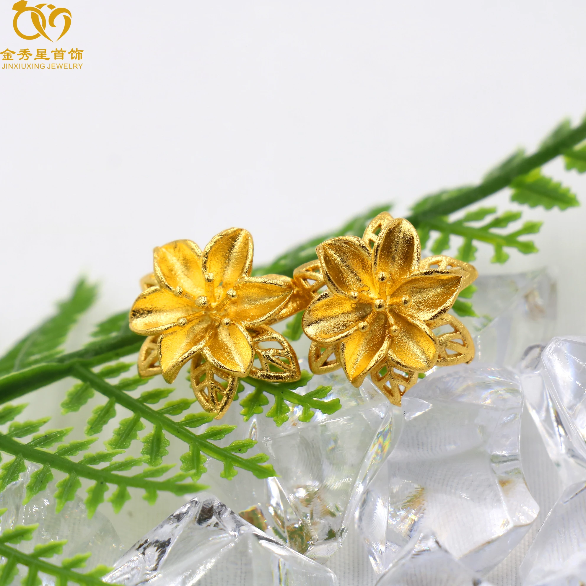 

JXX Jewelry Factory Price New Classic 24K gold earing flower studs women flower earrings stud earrings