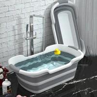 

Baby Shower Portable Silicone Pet Bath Tubs Bath Accessories Baby Folding Non-Slip Bathtub