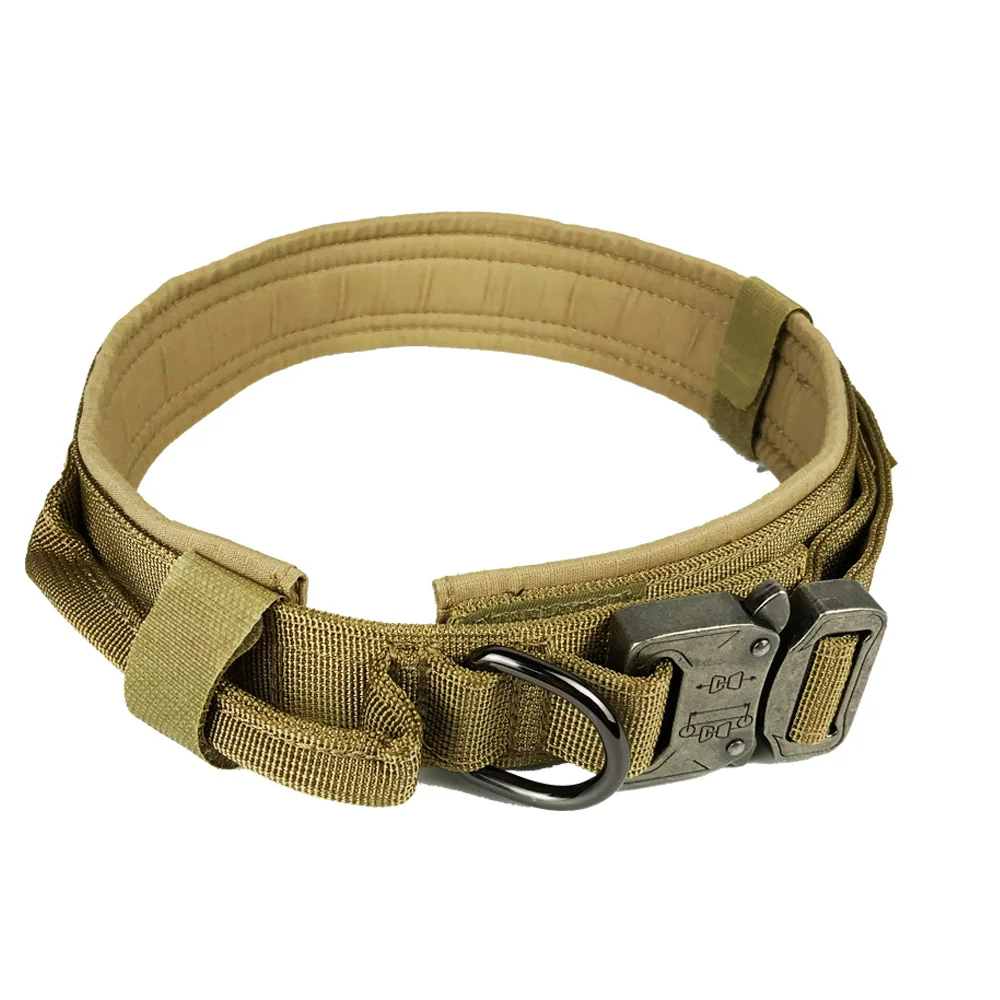 

High quality nylon tactical dog collar nylon webbing dog collars service dog collar, Black ,brown ,green