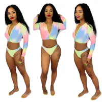 

90612-OY3 High Quality Zipper Bathing Suits 2 piece sexy swimsuits for women swimwear