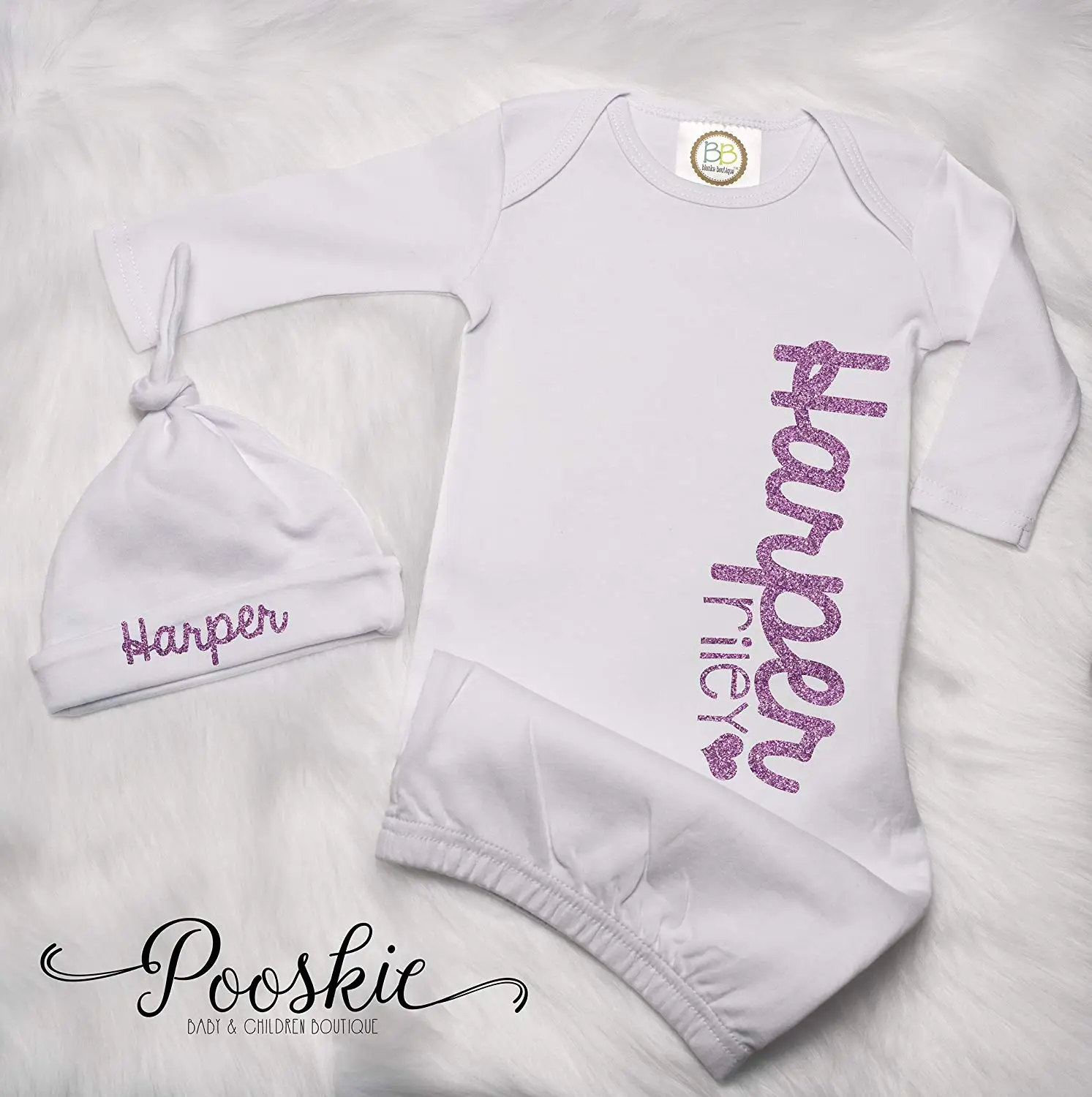 personalized baby outfit with hat