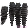 New Product Natural Color Indian Cuticle Aligned Deep Wave Double Sewn Weft Hair