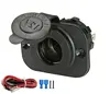 Universal DC 12V 24V Waterproof Car Auto Touring Camping Vehicle Cigar Lighter Power Socket Plug Black Cover Flush Mount Cap