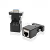 Female to Female DB 9pin Serial Port to LAN CAT5 CAT6 Network Ethernet Cable Connector RS232 to RJ45 Adapter