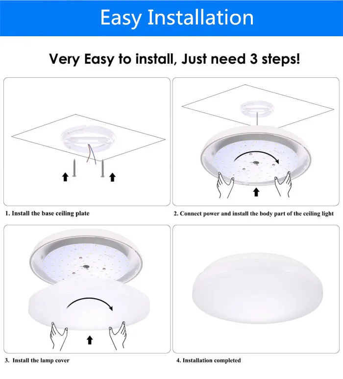 Aluminium SMD 18w surface mounted round led ceiling light