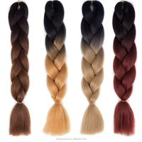 

wholesale Cheap price 24'' ombre synthetic crochet hair extenxsion jumbo braiding hair