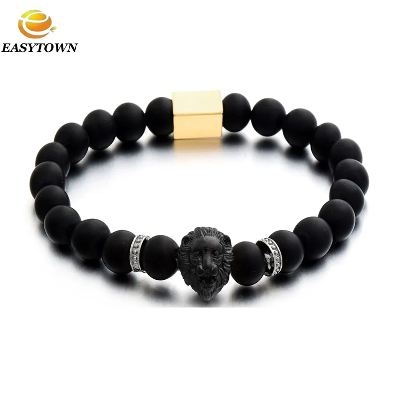 

Fashion 316L stainless steel bracelet stone lion bracelet Wholesale