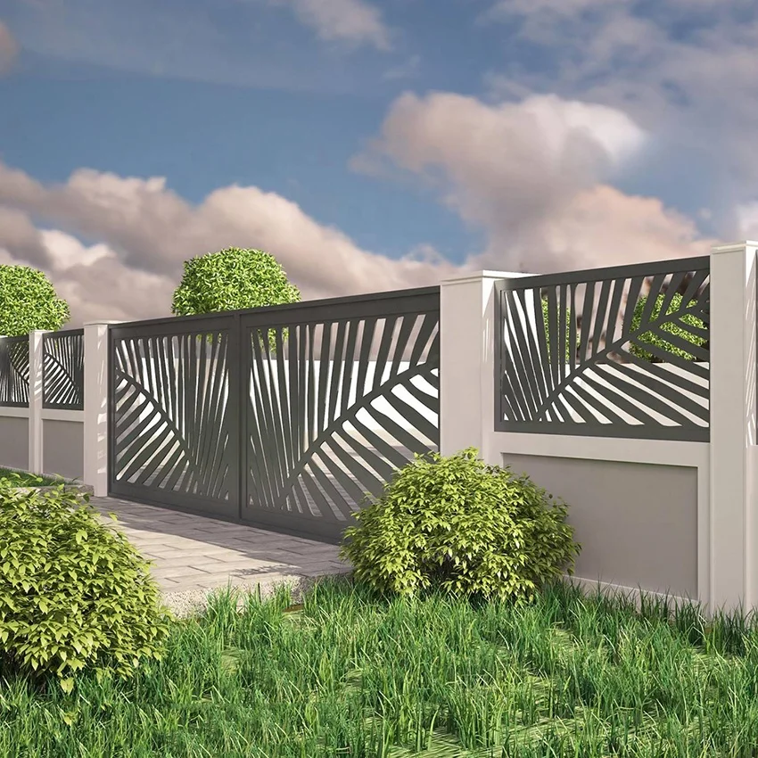 Alibaba Home Garden Decorative Laser Cut Aluminum Garden Fence