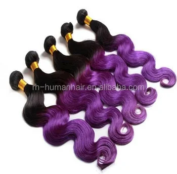 Purple Ombre Hair Brazilian Human Hair Weave Purple Remy Burgundy