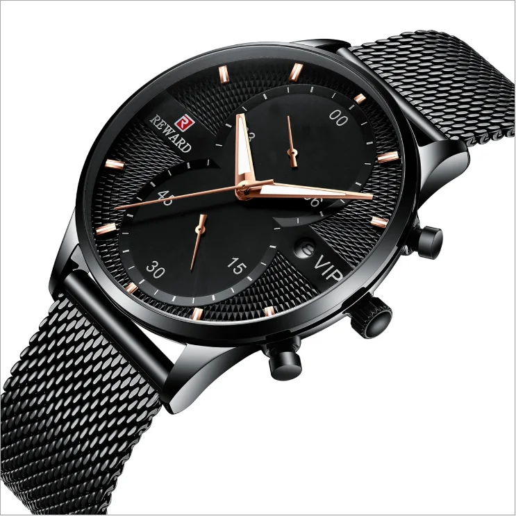 

REWARD Men's sports and leisure watches Europe and the United States business new 5-pin timing men's watch OEM, Colors