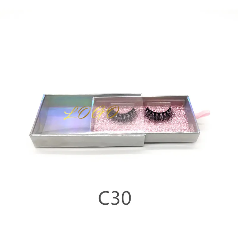 

Shuying SY cardboard holographic eyelash packaging for 3D mink lashes