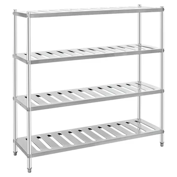 Canteen Equipment Stainless Steel Storage Rack Shelf For Hotel Kitchen ...