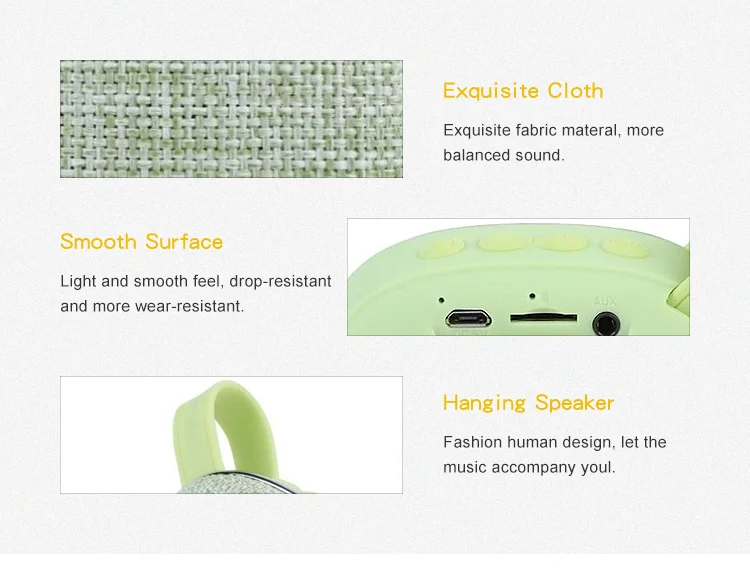 Handsfree Mini Fabric Portable OEM Wireless Speaker - ANKUX.COM