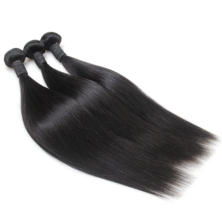 

Factory Wholesale 100% Cuticle Aligned Human Hair Weave Bundle Human Hair Weft Remy Brazilian Virgin Straight Hair, Natural color