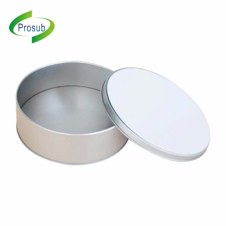 

Prosub Sublimation Blank Candy Metal Tin Can Box Round Shape For Sale