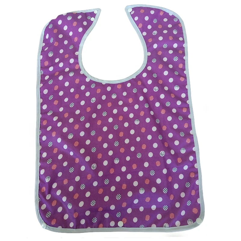 

New Pattern Adult Reusable Waterproof Bibs With Food Crumb Catcher, Red;blue....as your request