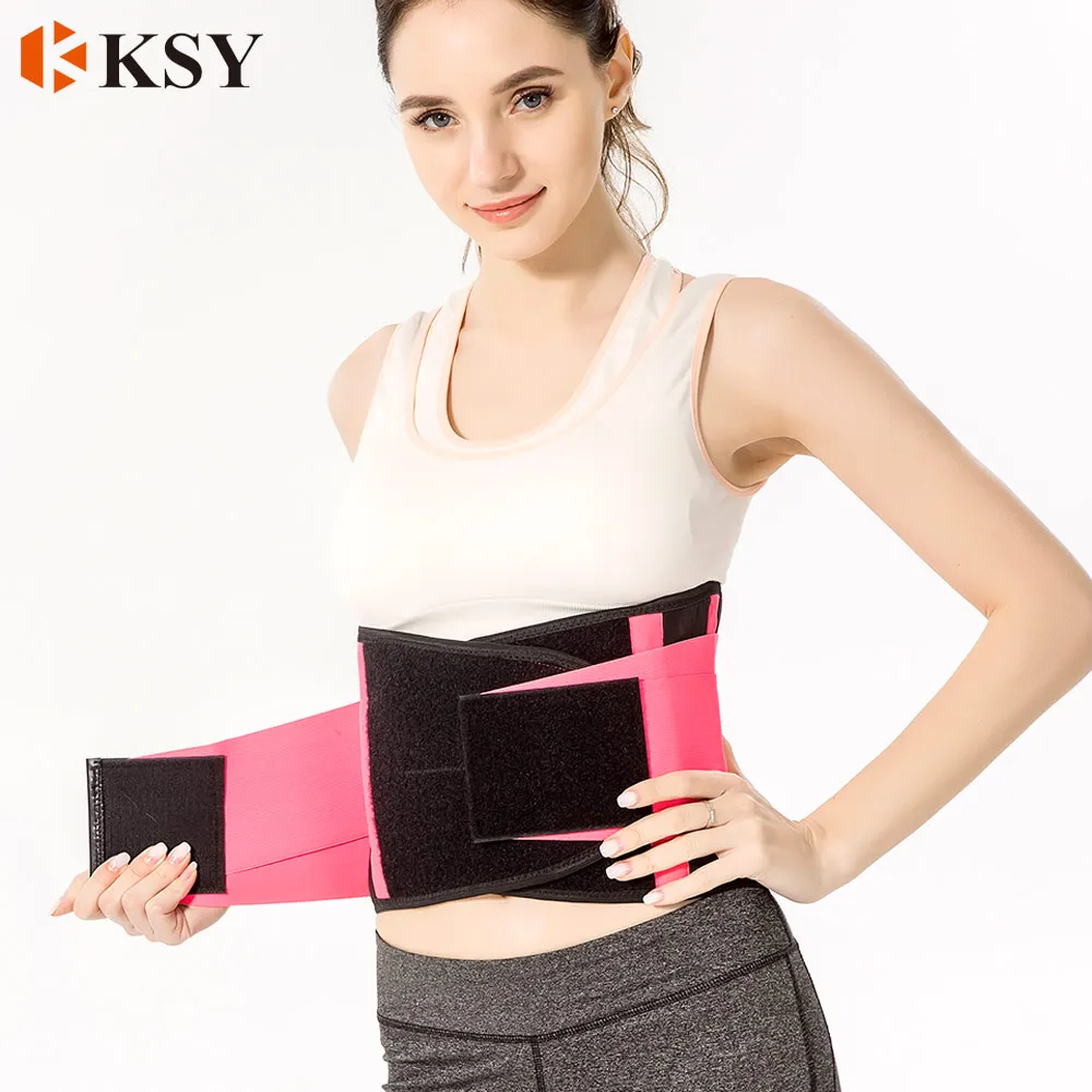 

Womens Neoprene Sweat Slimming waist bandage support purple lumbar protection belt, Orange