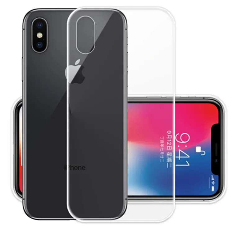 0.3MM Ultra Thin Crystal Transparent Clear TPU Mobile Cases Phone Cover For iPhone X XS Max XR Case