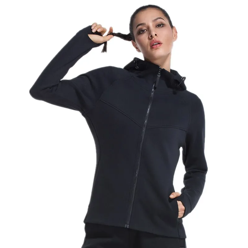 

Women Exercise Running Tops Workout Windcoat Hooded Training Jacket, N/a