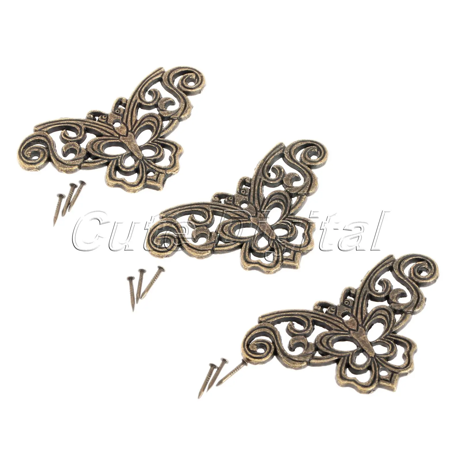 12pcs Metal Decorative Corner Bracket For Furniture Wooden Box Feet 12pcs Metal Decorative Corner Bracket For Furniture Wooden Box Feet Protector Ings In Brackets From Home