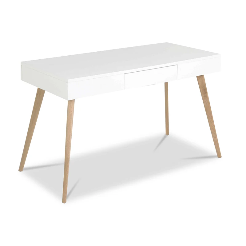 White Mdf Lacquer Kids Writing Desk With Drawers Buy White Desk