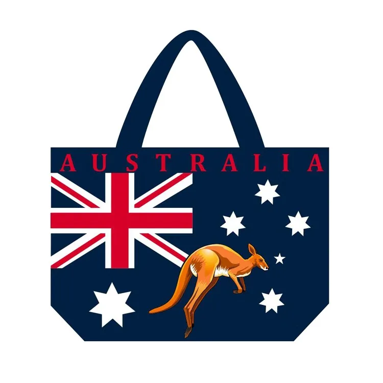 Cheap Promotional Maroon Custom Printed Luxury Tote Bag Beach Bag Printing Ethnic Australia ...