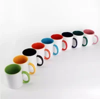 

Maikesub 11oz ceramic handle & inside color custom coffee cup sublimation mug