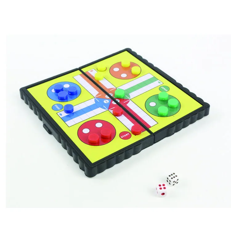 

Foldable Magnetic ludo snakes and ladders travel game