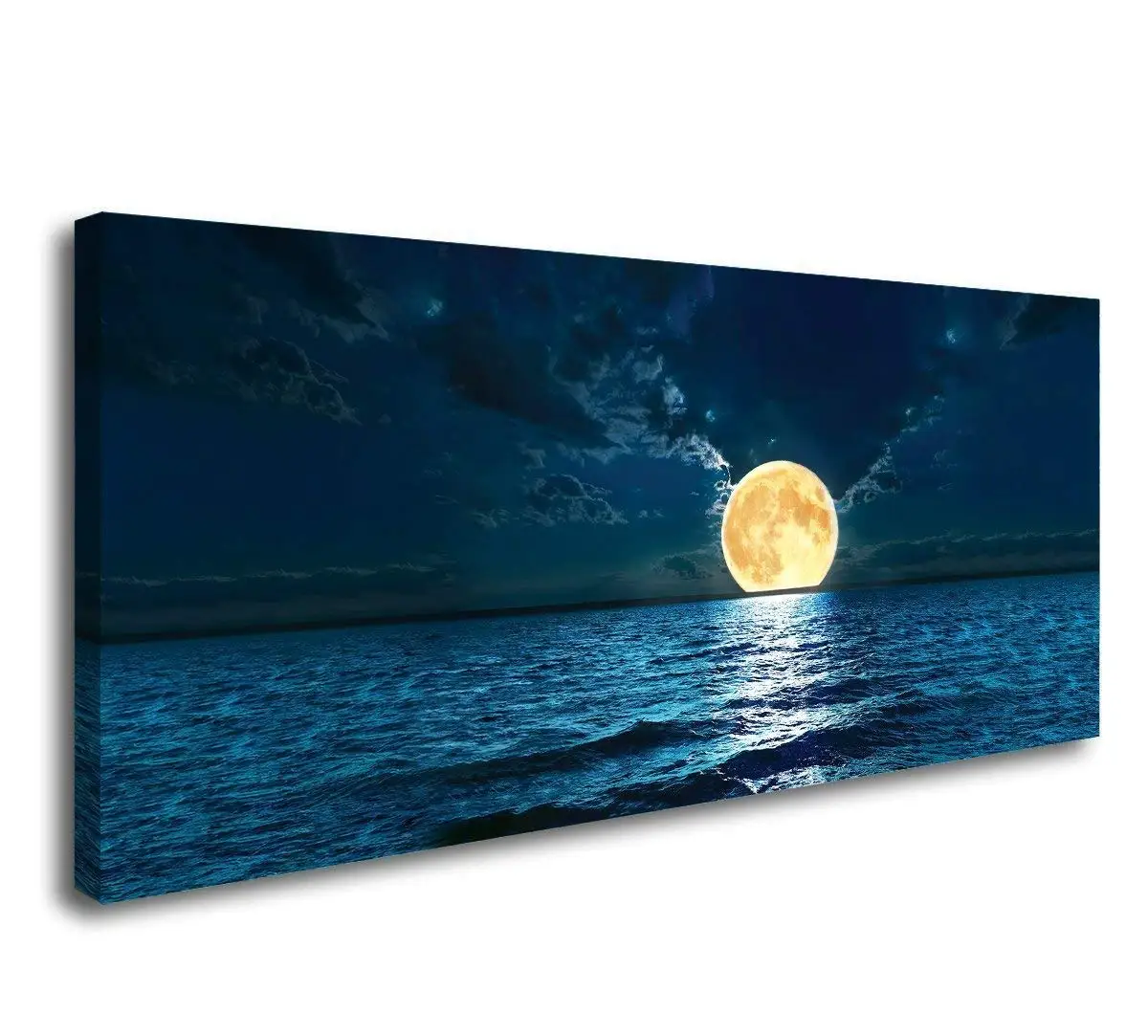 Buy Wall Art Moon Sea Ocean Landscape Paintings Canvas Wall Art Print ...