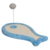 fish shape light blue lovely cat scratcher board with toy