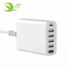 Desktop USB Charger 60W 6 port USB type-c charger Super Fast Tower Charger Rapid Charging Station Accessories