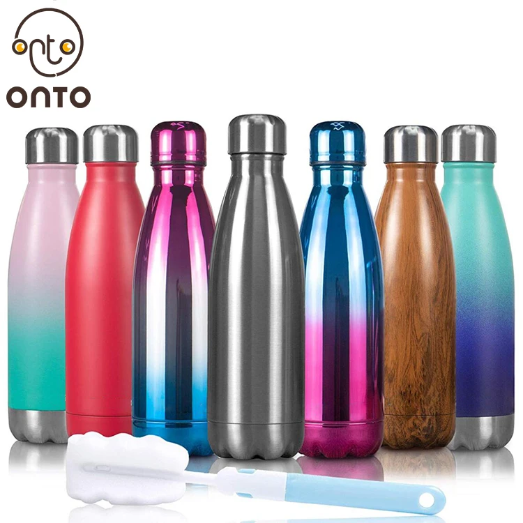 500ML / 750ML/1000ML/1200ML GYM OUTDOOR Stainless steel single wall sports cola water bottle
