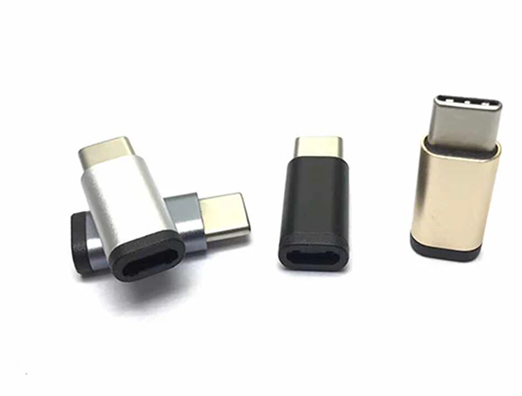 wholesale Metal Type C male to Micro USB 2.0 Female adapter for Laptop and mobile phone