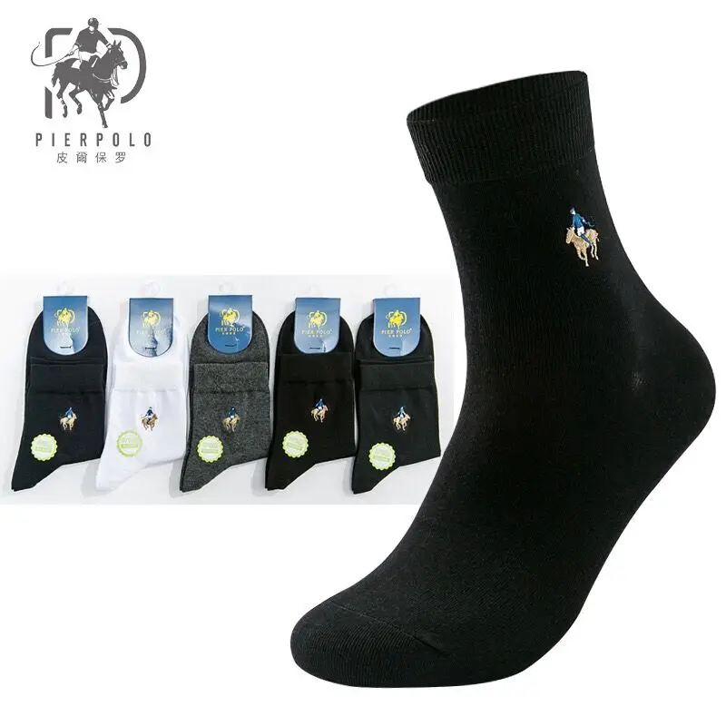 

Bonypony High Quality Polo 97% Elite Combed Cotton Men's Sock All Seasons Casual Business Fashion Name Brand Socks