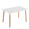 Modern design MDF top with beech wood legs dining tables