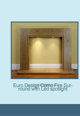 Contemporary Fireplace Surround With Mantle Lights - Buy Modern Uk