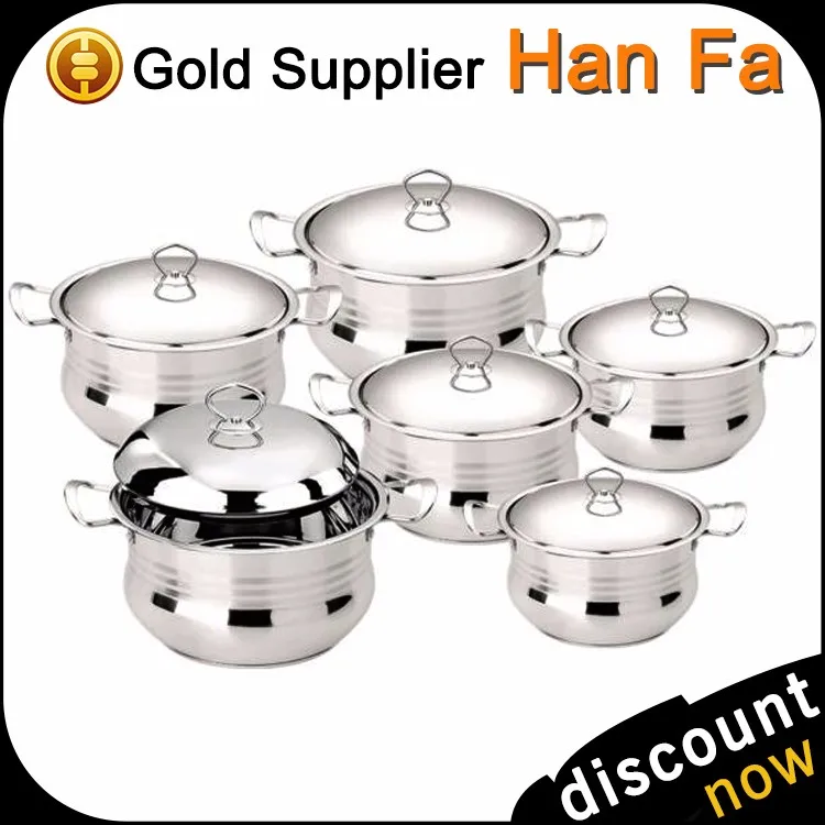 5pcs High Quality And Heavy Duty For Cookware With Stainless Steel Lid