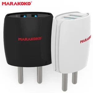 Marakoko India Plug Travel Charger with Smart ID 2.4A Wall Charger Indian Pin