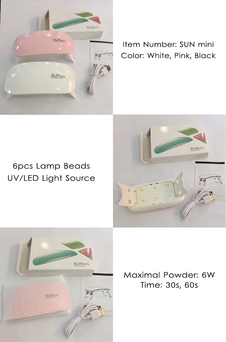 Automatic Hand Sensor Nail Art Tools 6w Sun Mini Uv Led Nail Lamp For Gel  Nail Polish - Buy Sun Lamp,Led Lamp,Uv Lamp Product on 