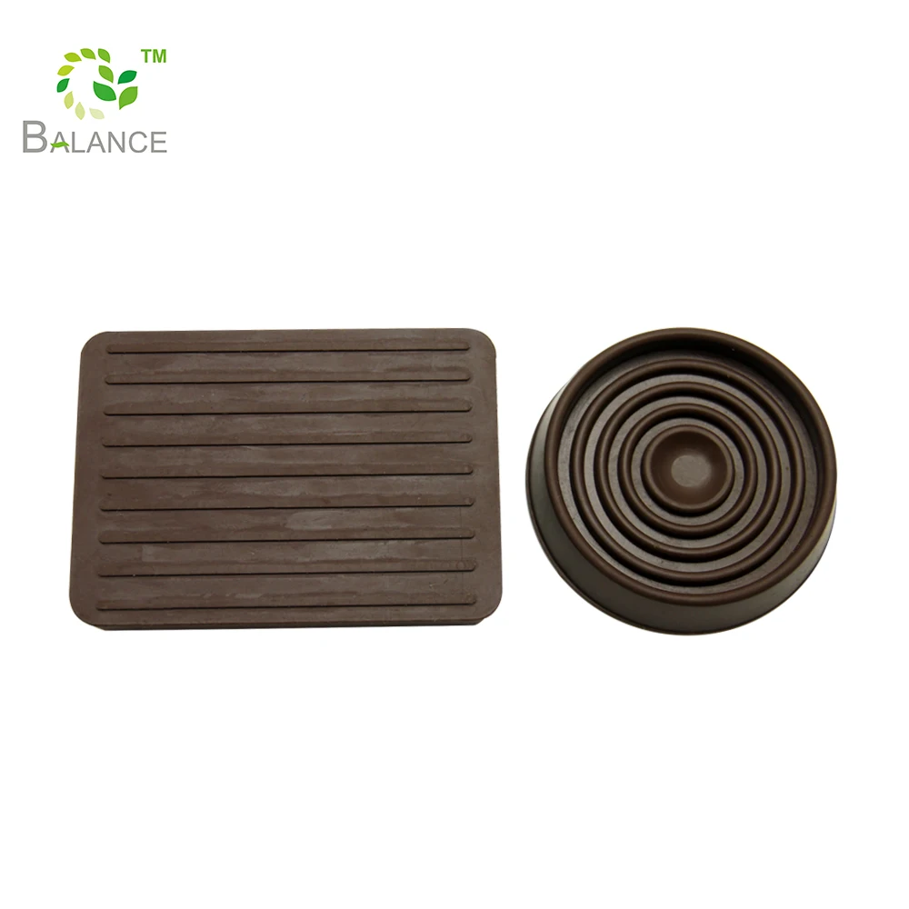 square and round furniture caster protectors non slip rubber carpet caster cups.jpg
