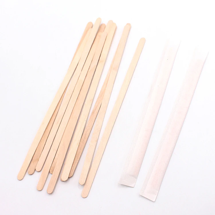 

Paper Wrapped Eco Friendly Wooden Coffee Stirrer Wood Stick For Tea Tools