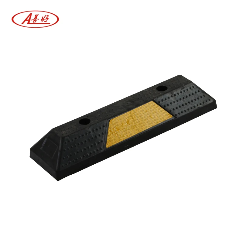 
Most popular cheap price car block yellow plastic road wheel stop stopper for parking for garage 