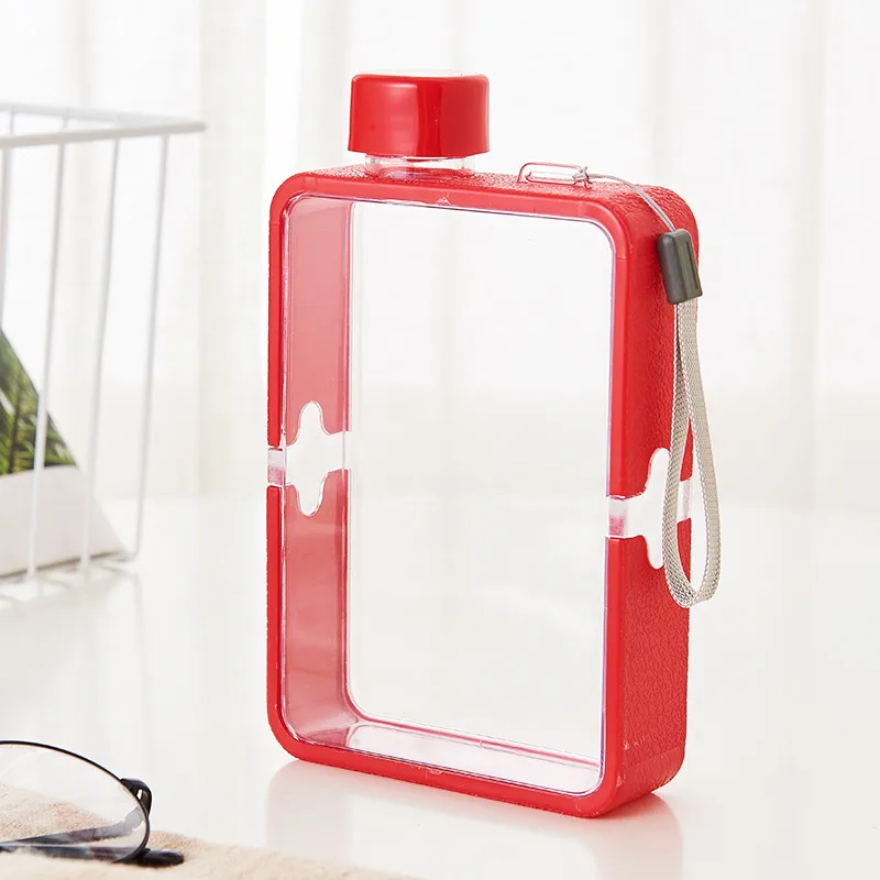 

Notebook Shape Square AS drinking bottle, Flat Creative Plastic Water Bottle, Customized color