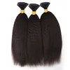 No weft human hair bulk for braiding coarse yaki hair 7a 100% human hair in bulk 1b